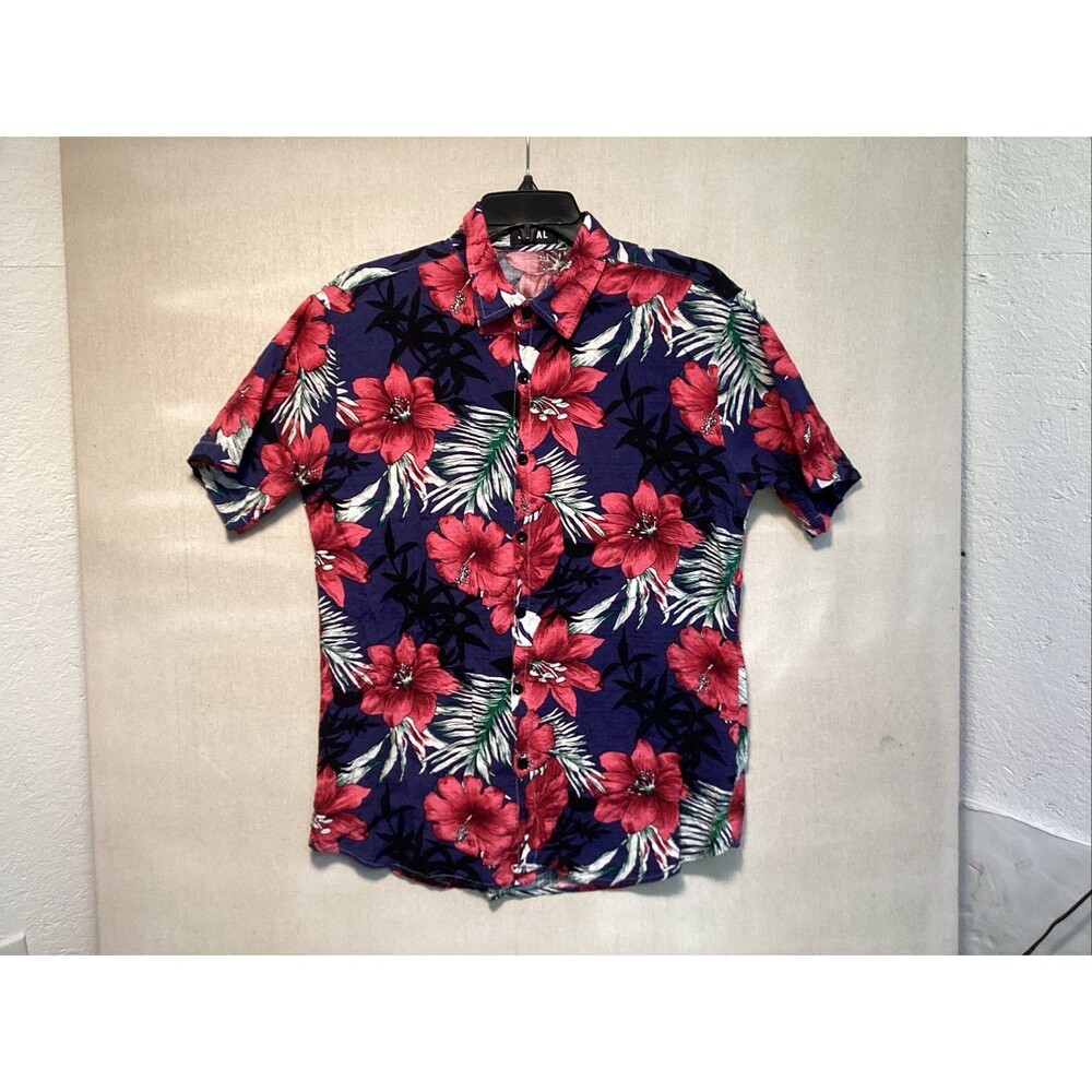 jogal hawaiian shirt M tropical hibiscus flower